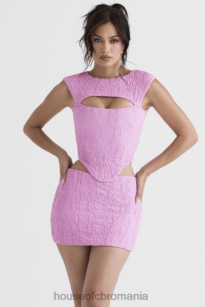îmbrăcăminte House of CB fusta mini roz inger X4F68903