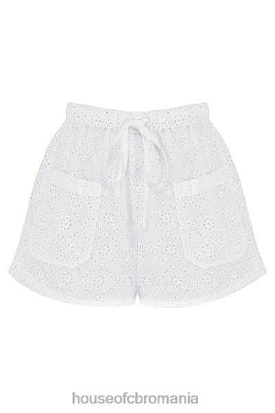 îmbrăcăminte House of CB pantaloni scurți albi din broderie englezească mae X4F68914