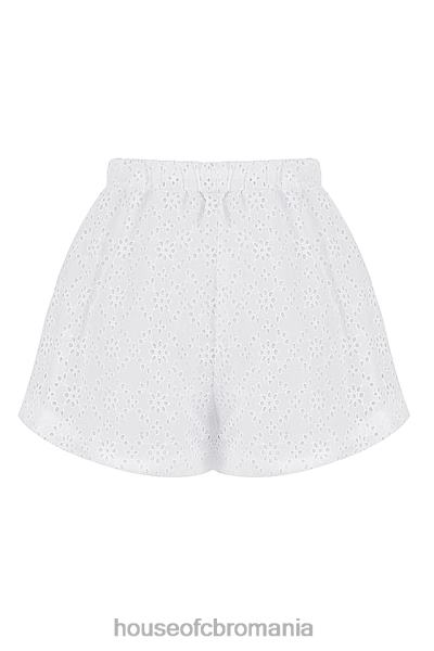 îmbrăcăminte House of CB pantaloni scurți albi din broderie englezească mae X4F68914