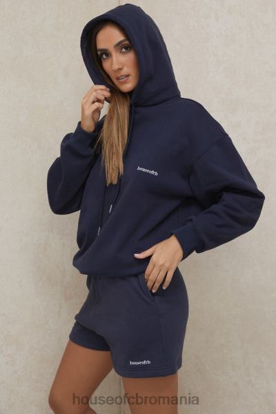 îmbrăcăminte House of CB pantaloni scurți auden din tricou bleumarin X4F68994