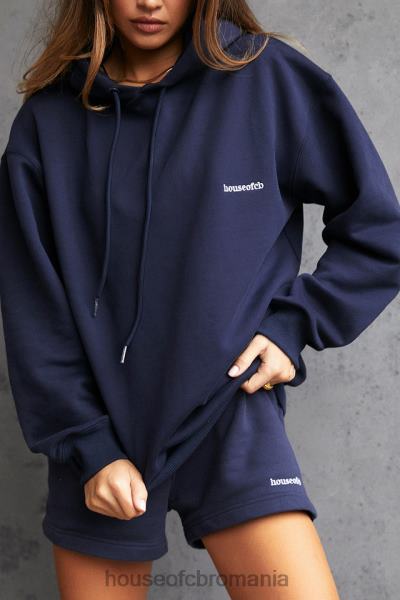 îmbrăcăminte House of CB pantaloni scurți auden din tricou bleumarin X4F68994