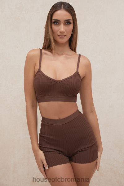 îmbrăcăminte House of CB pantaloni scurți cu bandaj de ciocolată eden X4F68986
