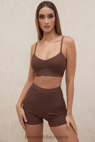 îmbrăcăminte House of CB pantaloni scurți cu bandaj de ciocolată eden X4F68986