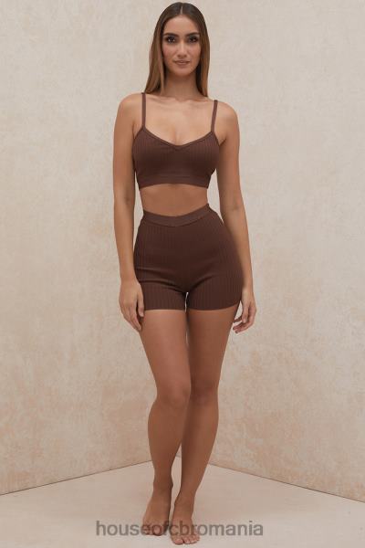 îmbrăcăminte House of CB pantaloni scurți cu bandaj de ciocolată eden X4F68986