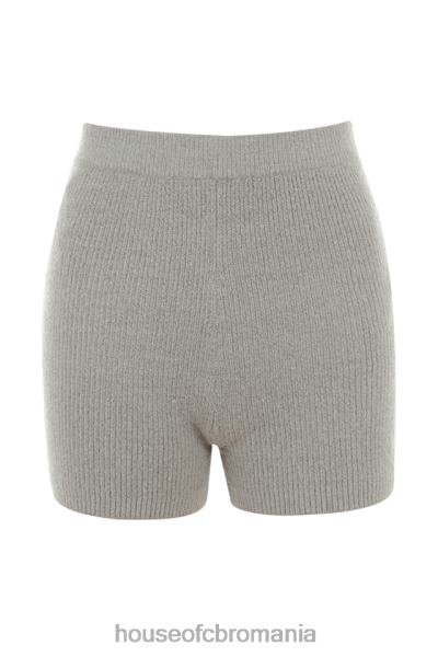 îmbrăcăminte House of CB pantaloni scurți cu talie înaltă din tricot gri la pământ X4F68950