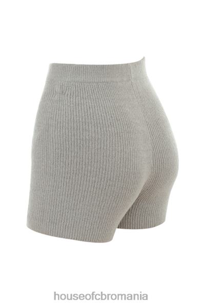 îmbrăcăminte House of CB pantaloni scurți cu talie înaltă din tricot gri la pământ X4F68950