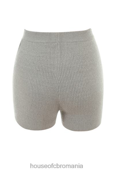 îmbrăcăminte House of CB pantaloni scurți cu talie înaltă din tricot gri la pământ X4F68950