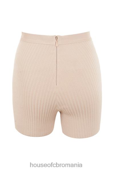 îmbrăcăminte House of CB pantaloni scurți de bandaj bej eden X4F681016