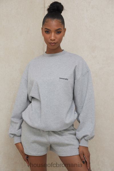 îmbrăcăminte House of CB pantaloni scurți din tricou auden gri X4F681005