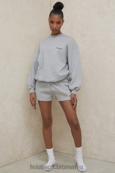 îmbrăcăminte House of CB pantaloni scurți din tricou auden gri X4F681005