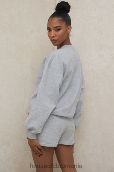 îmbrăcăminte House of CB pantaloni scurți din tricou auden gri X4F681005