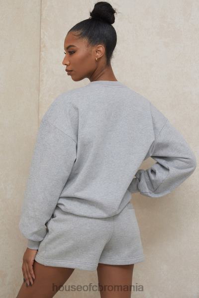 îmbrăcăminte House of CB pantaloni scurți din tricou auden gri X4F681005
