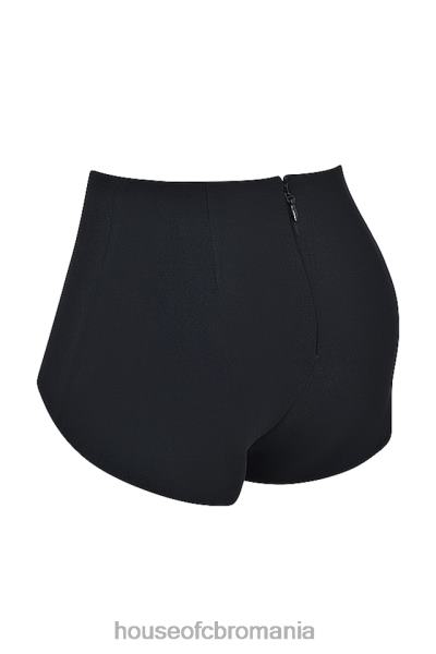 îmbrăcăminte House of CB pantaloni scurți negri tahni cu talie înaltă X4F68857