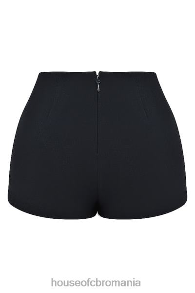 îmbrăcăminte House of CB pantaloni scurți negri tahni cu talie înaltă X4F68857