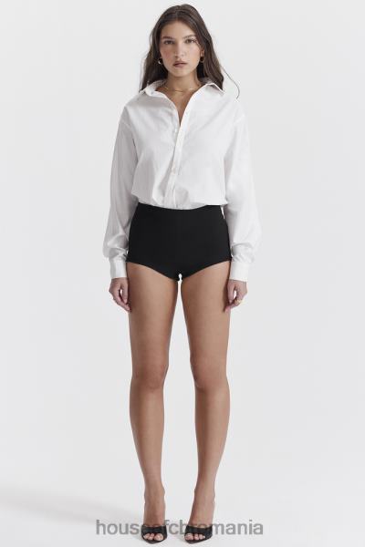îmbrăcăminte House of CB pantaloni scurți negri tahni cu talie înaltă X4F68857