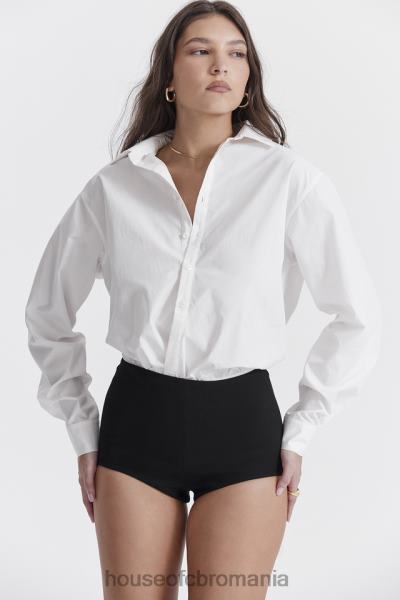 îmbrăcăminte House of CB pantaloni scurți negri tahni cu talie înaltă X4F68857