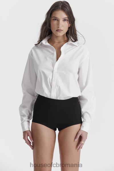 îmbrăcăminte House of CB pantaloni scurți negri tahni cu talie înaltă X4F68857