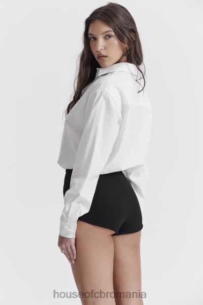 îmbrăcăminte House of CB pantaloni scurți negri tahni cu talie înaltă X4F68857