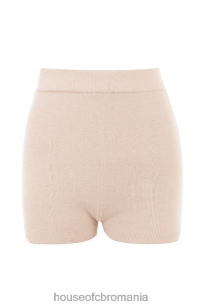îmbrăcăminte House of CB pantaloni scurți pufos din tricot crem elijah cu talie înaltă X4F68988