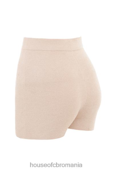îmbrăcăminte House of CB pantaloni scurți pufos din tricot crem elijah cu talie înaltă X4F68988