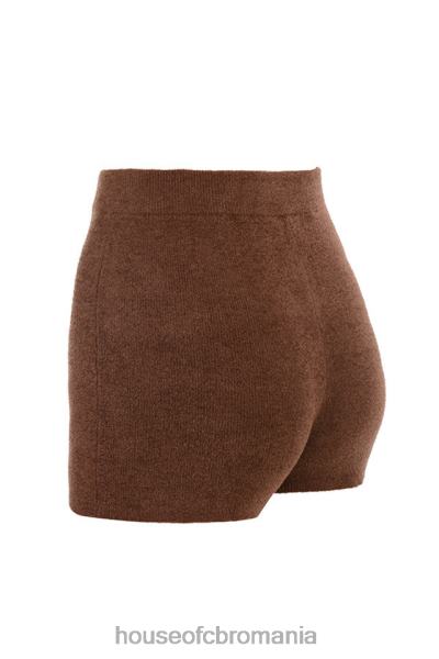 îmbrăcăminte House of CB pantaloni scurți pufos din tricot elijah chocolate cu talie înaltă X4F68987