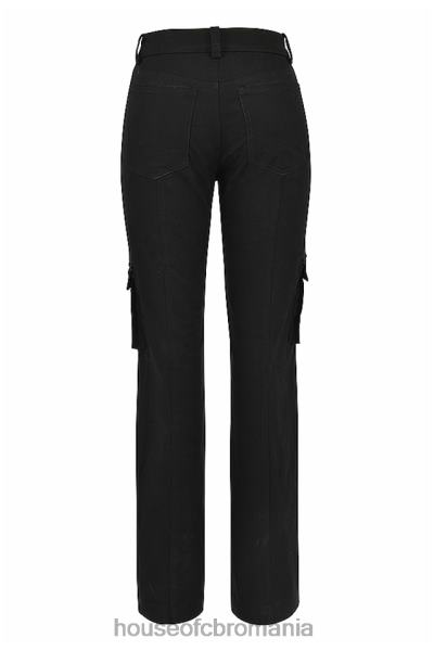 îmbrăcăminte House of CB breanna pantaloni cargo negri cu dantelă X4F68957