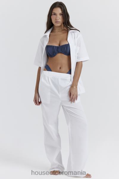 îmbrăcăminte House of CB pantaloni albi reno relaxed fit X4F68853