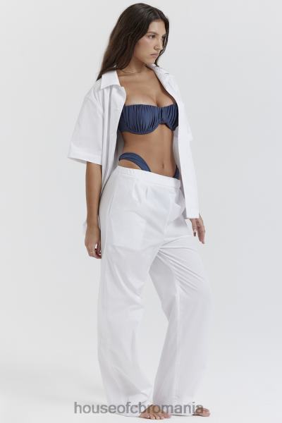 îmbrăcăminte House of CB pantaloni albi reno relaxed fit X4F68853
