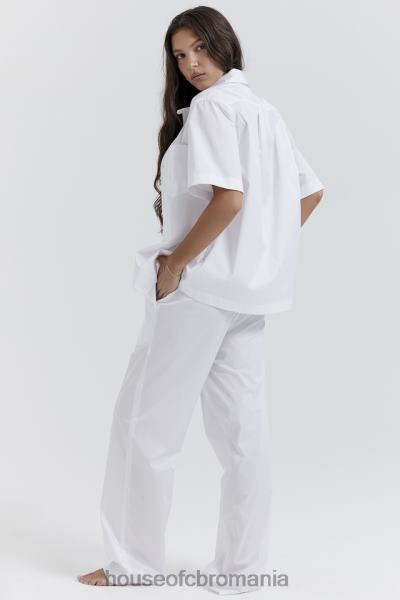 îmbrăcăminte House of CB pantaloni albi reno relaxed fit X4F68853