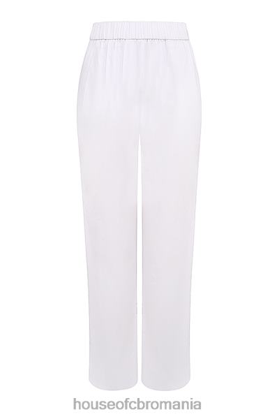 îmbrăcăminte House of CB pantaloni albi reno relaxed fit X4F68853