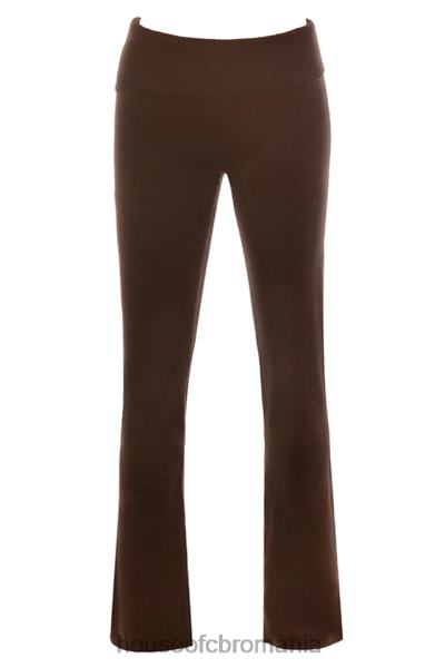 îmbrăcăminte House of CB pantaloni ama din amestec de cașmir ciocolată X4F68826