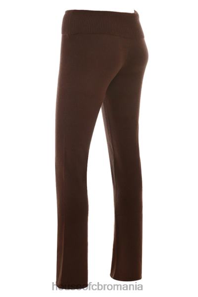 îmbrăcăminte House of CB pantaloni ama din amestec de cașmir ciocolată X4F68826