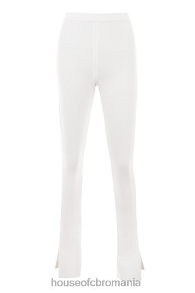 îmbrăcăminte House of CB pantaloni bandaj albi gloriette cu talie înaltă X4F68964