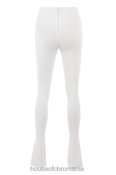 îmbrăcăminte House of CB pantaloni bandaj albi gloriette cu talie înaltă X4F68964
