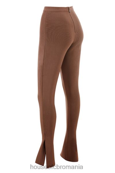 îmbrăcăminte House of CB pantaloni bandaj cu talie înaltă gloriette chocolate X4F68966