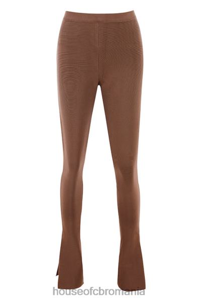 îmbrăcăminte House of CB pantaloni bandaj cu talie înaltă gloriette chocolate X4F68966