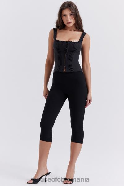 îmbrăcăminte House of CB pantaloni capri negri halima X4F68865