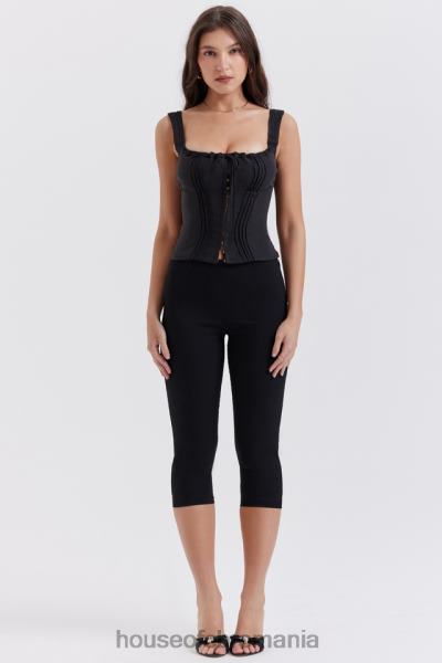 îmbrăcăminte House of CB pantaloni capri negri halima X4F68865