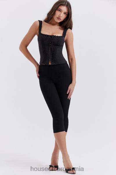 îmbrăcăminte House of CB pantaloni capri negri halima X4F68865