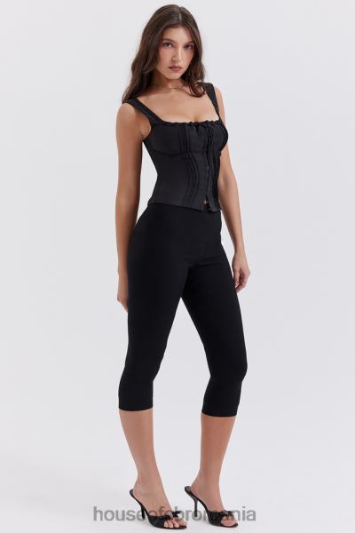 îmbrăcăminte House of CB pantaloni capri negri halima X4F68865