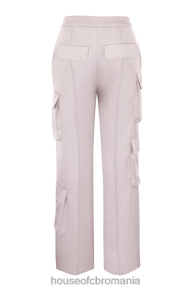 îmbrăcăminte House of CB pantaloni cargo drept din satin cristal daria X4F68941