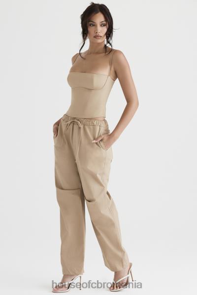 îmbrăcăminte House of CB pantaloni cargo luna camel X4F68913