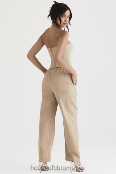 îmbrăcăminte House of CB pantaloni cargo luna camel X4F68913