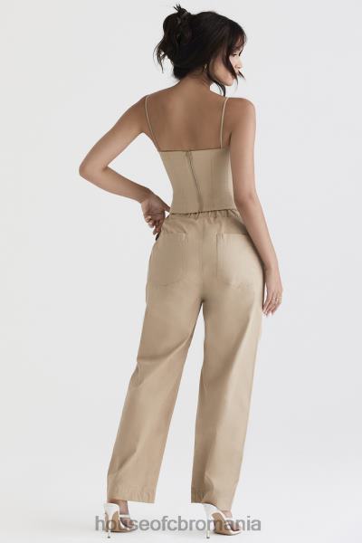 îmbrăcăminte House of CB pantaloni cargo luna camel X4F68913