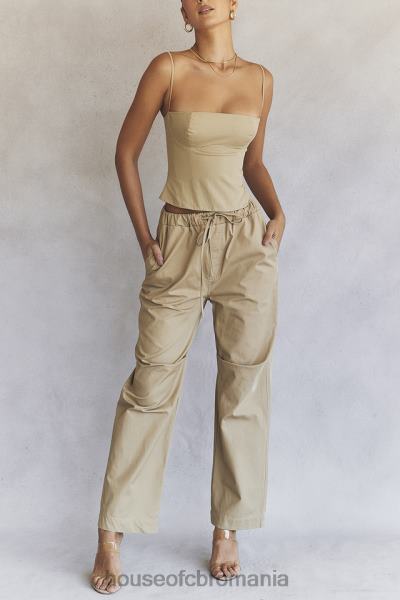 îmbrăcăminte House of CB pantaloni cargo luna camel X4F68913