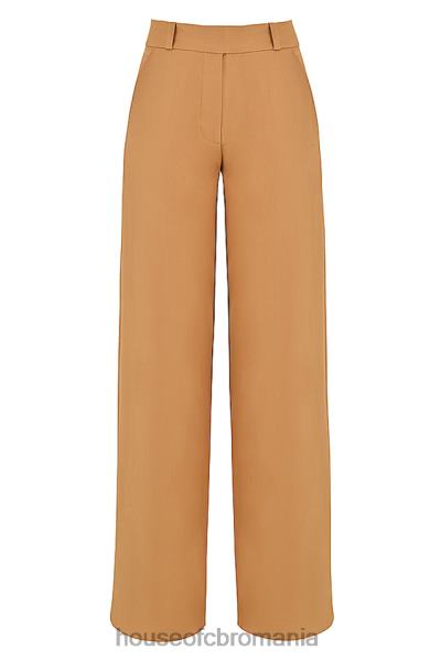 îmbrăcăminte House of CB pantaloni croiți relaxați cameron caramel X4F68907