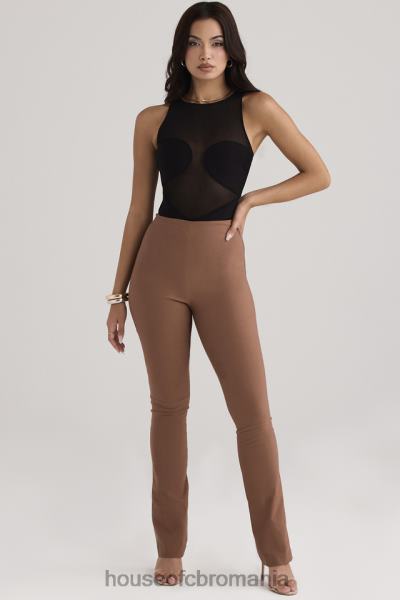 îmbrăcăminte House of CB pantaloni cu talie înaltă de laur toast X4F68924