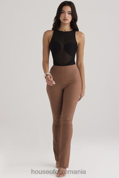 îmbrăcăminte House of CB pantaloni cu talie înaltă de laur toast X4F68924