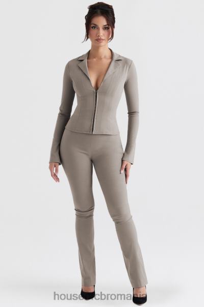îmbrăcăminte House of CB pantaloni cu talie înaltă fum de dafin X4F68889