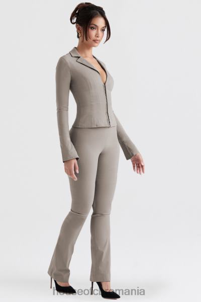 îmbrăcăminte House of CB pantaloni cu talie înaltă fum de dafin X4F68889